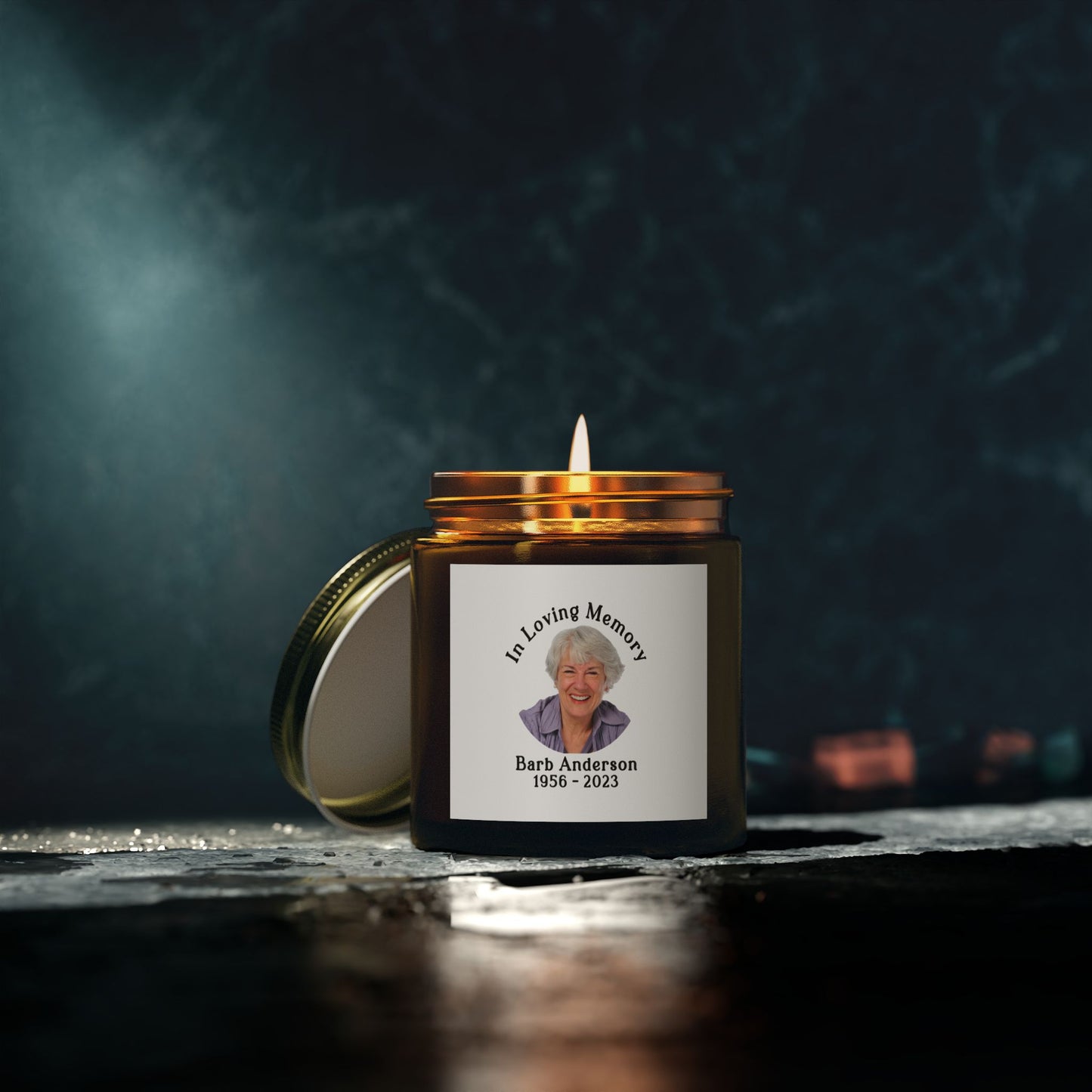 Personalized Memorial Photo Candle