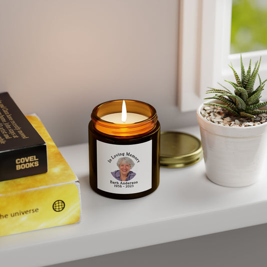 Personalized Memorial Photo Candle