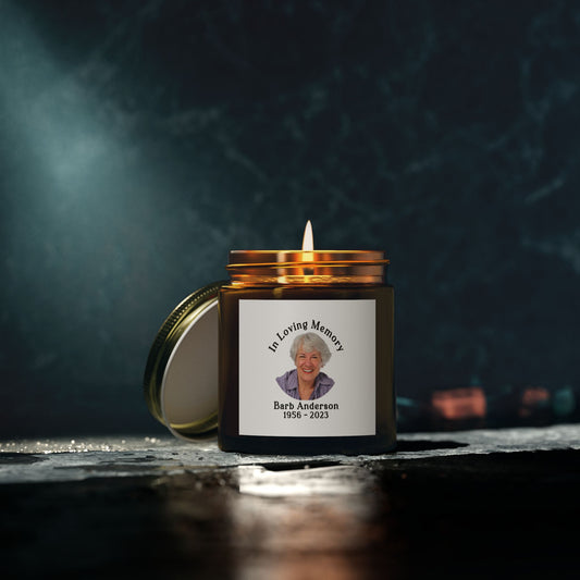 Personalized Memorial Photo Candle