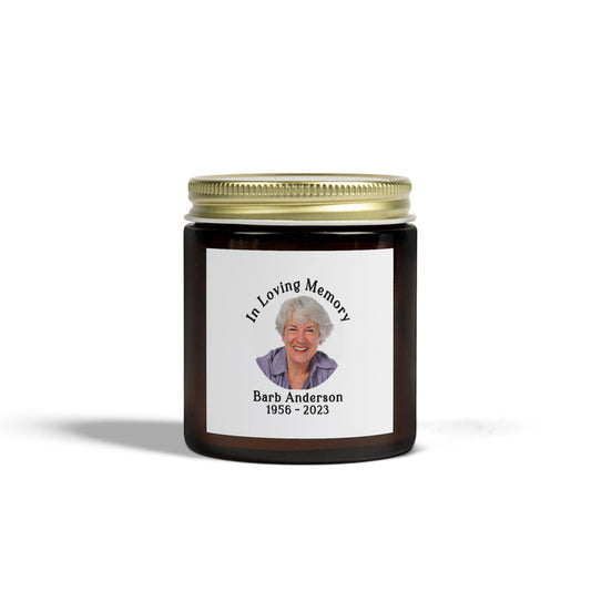 Personalized Memorial Photo Candle
