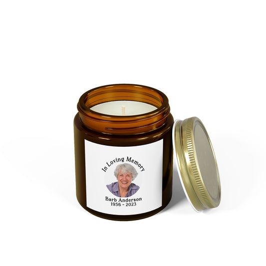 Personalized Memorial Photo Candle