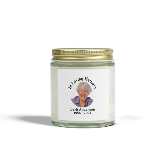 Personalized Memorial Photo Candle