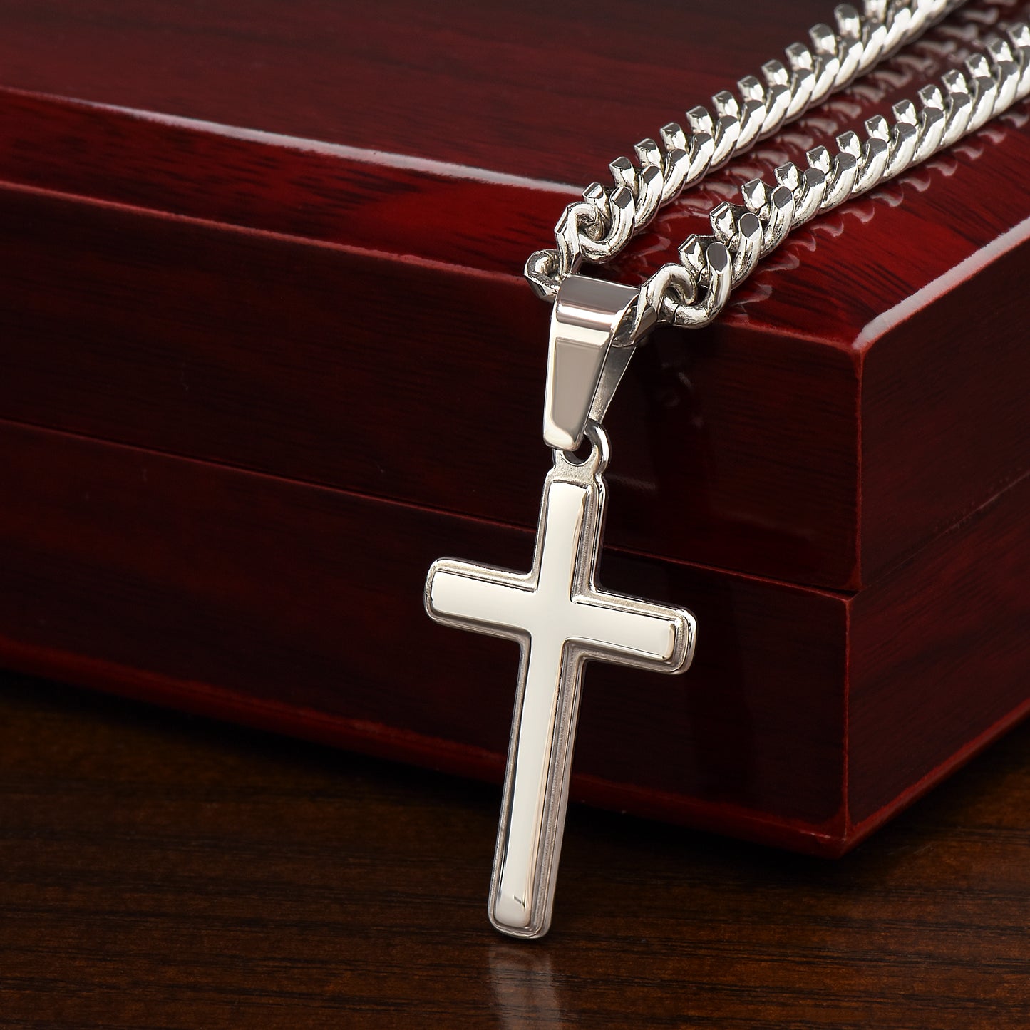 In Loving Memory Personalized Cross Necklace