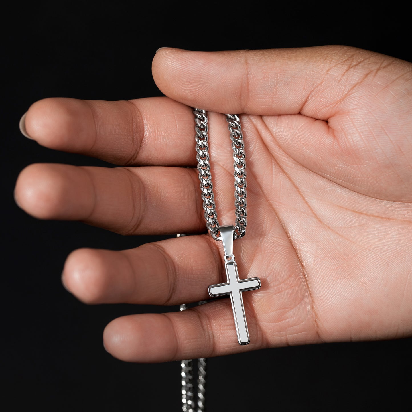 In Loving Memory Personalized Cross Necklace