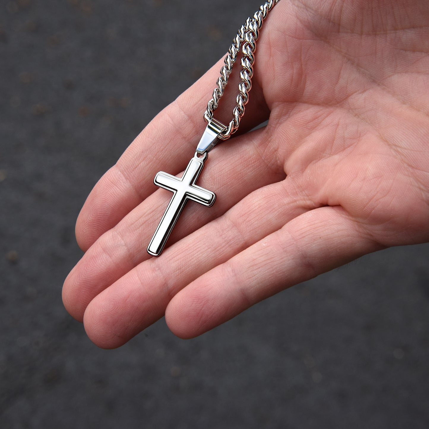 In Loving Memory Personalized Cross Necklace