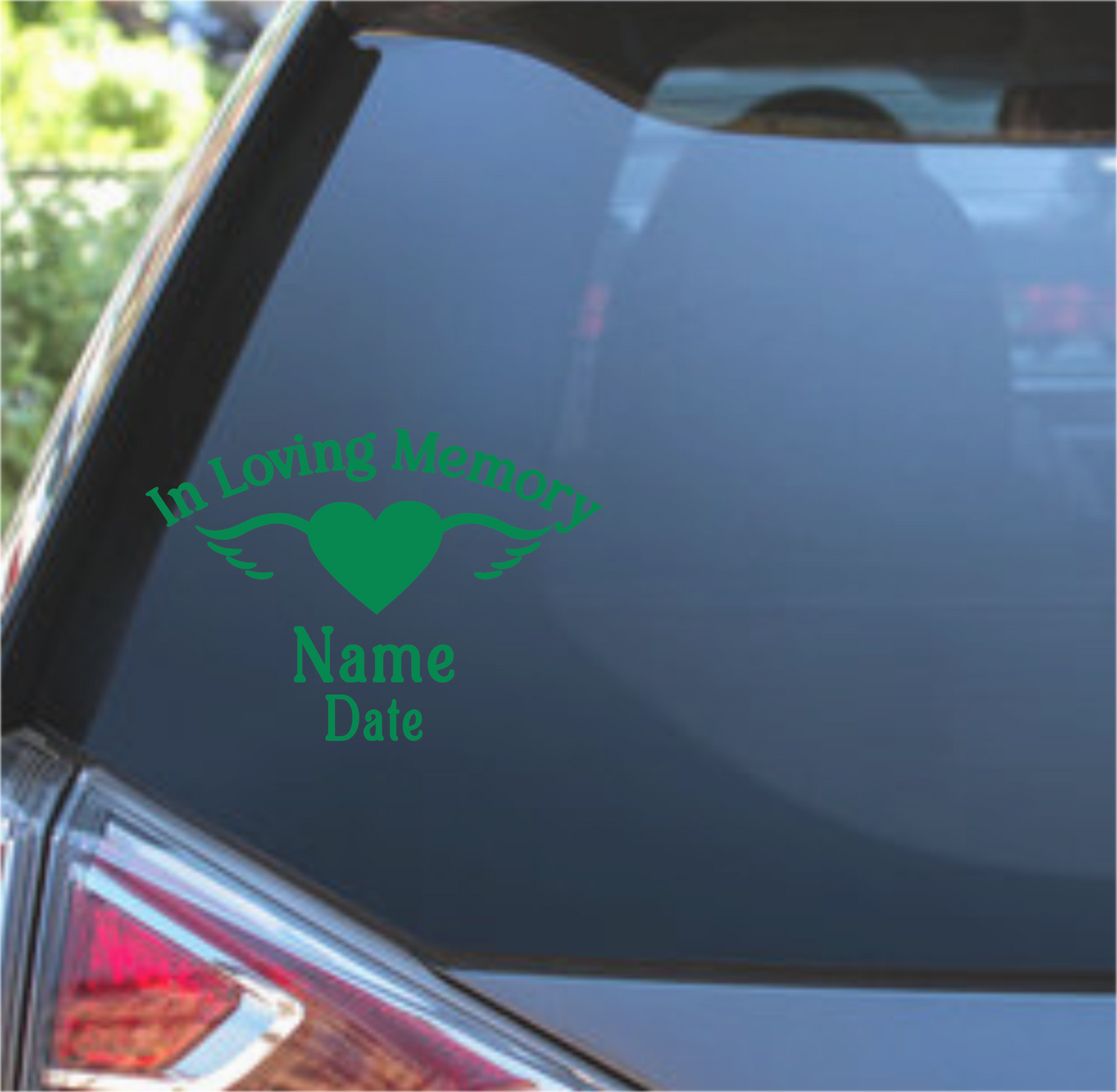 In Loving Memory – Personalized Memorial Decal for Cars & Keepsakes