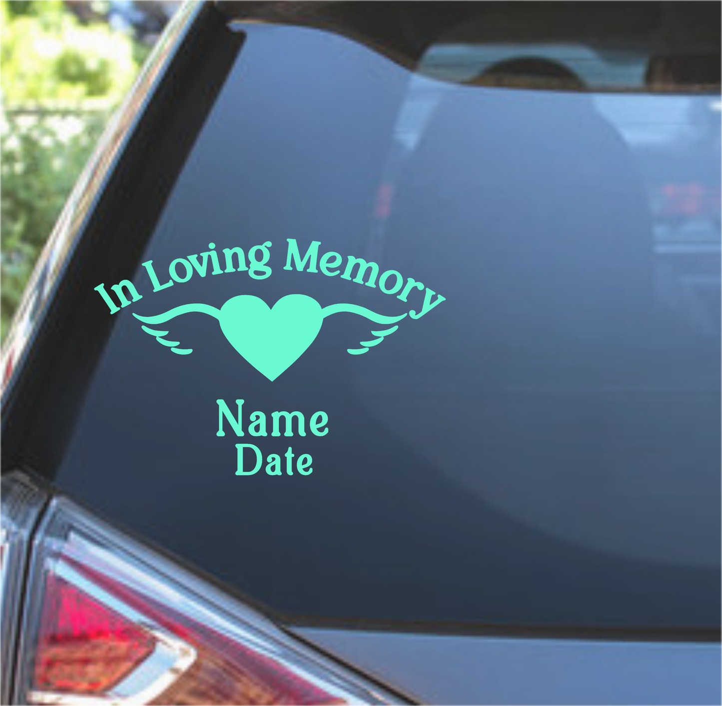 In Loving Memory – Personalized Memorial Decal for Cars & Keepsakes